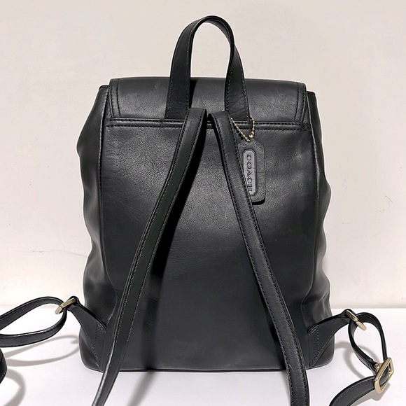 {NEW} Coach Backpack Soft Black Leather - Picture 5 of 12